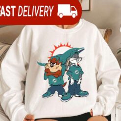 Miami Dolphins Bugs Bunny Looney Tunes NFL Sweatshirt Gifts for Fans - available at - sportfansshop.com