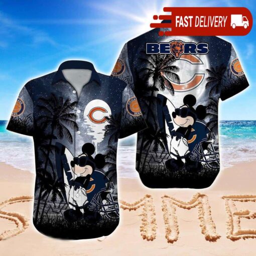 Mickey Mouse Chicago Bears NFL Hawaiian Shirt Summer Vibes Disney Gift - available at - sportfansshop.com