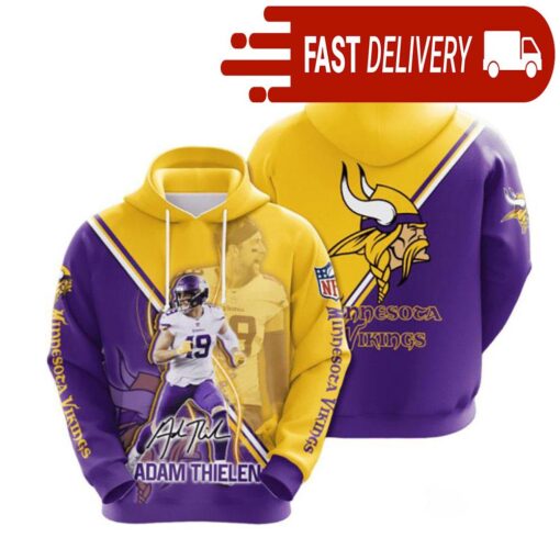 Minnesota Vikings Adam Thielen NFL Hoodie Gifts for Fans - available at - sportfansshop.com