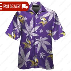 Minnesota Vikings Cannabis Plant Purple NFL Hawaiian Shirt - available at - sportfansshop.com