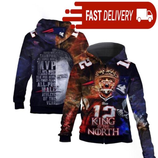 New England Patriots King Of North NFL Hoodie Gifts for Fans - available at - sportfansshop.com