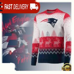 New England Patriots Knit Pullover NFL Ugly Christmas Sweater - available at - sportfansshop.com