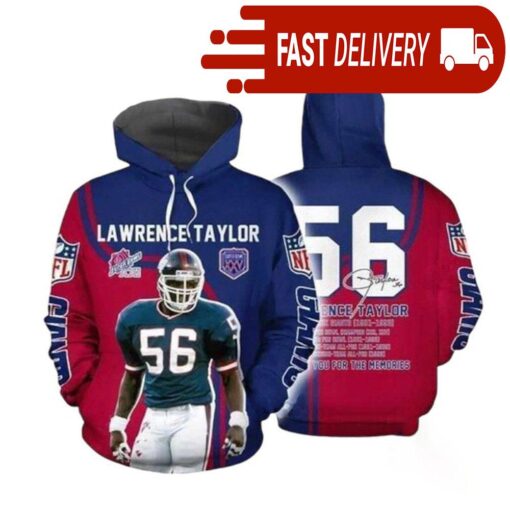 New York Giants Lawrance Taylor NFL Hoodie Gifts for Fans - available at - sportfansshop.com