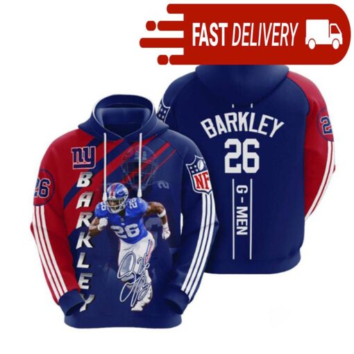 New York Giants Saquon Barkley NFL Hoodie Gifts for Fans - available at - sportfansshop.com