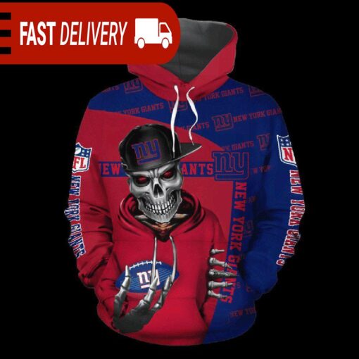 New York Giants Skull of Death Halloween Hoodie NFL Gifts - available at - sportfansshop.com