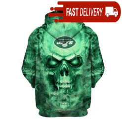 New York Jets Football Skull NFL Hoodie Gifts for Fans - available at - sportfansshop.com