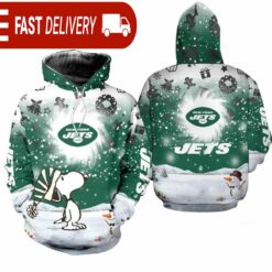 New York Jets Snoopy Green NFL Hoodie Christmas Gift for Fans - available at - sportfansshop.com