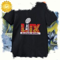 NFL 2025 Super Bowl LIX Football Logo Unisex T Shirt Black - available at - sportfansshop.com