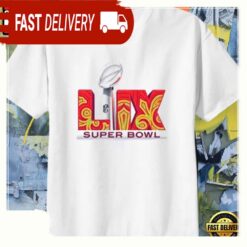 NFL 2025 Super Bowl LIX Football Logo White Color T Shirt - available at - sportfansshop.com