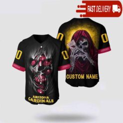 NFL Arizona Cardinals Baseball Jersey Alchemy Grim Reaper Design Your Own Shirt - available at - sportfansshop.com