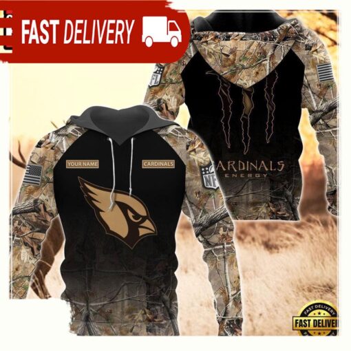 NFL Arizona Cardinals Custom Name Hoodie Camo Hunting - available at - sportfansshop.com