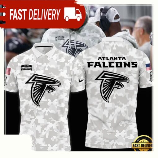 NFL Atlanta Falcons Camo 2025 Salute to Service Polo Shirt - available at - sportfansshop.com