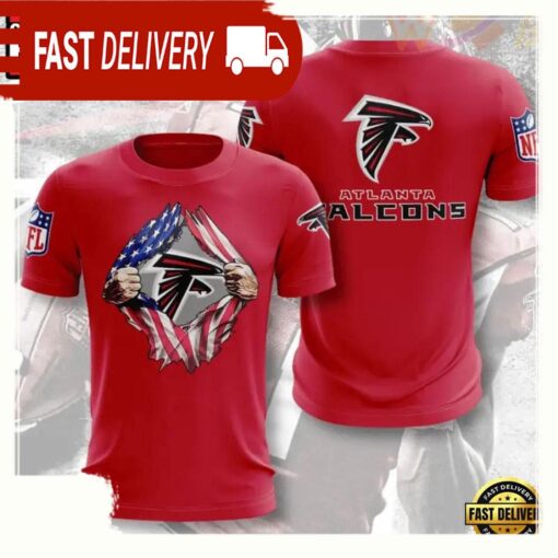 NFL Atlanta Falcons Football US Flag All Over Print T Shirt - available at - sportfansshop.com