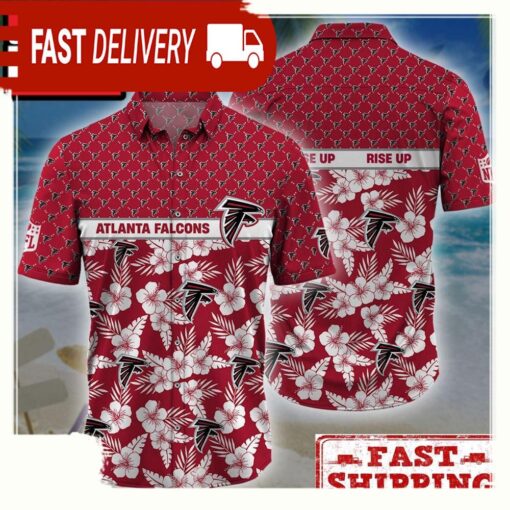 NFL Atlanta Falcons Palm Leaves New Design Hawaiian Shirt - available at - sportfansshop.com