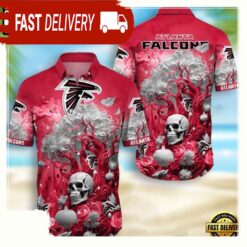 NFL Atlanta Falcons Skull Pumpkin Hawaiian Shirt For Men Women - available at - sportfansshop.com