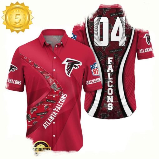 NFL Atlanta FalconsCustom Name Number New Design Hawaiian Shirt For Men Women - available at - sportfansshop.com