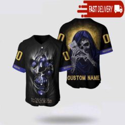 NFL Baltimore Ravens Baseball Jersey Alchemy Grim Reaper Design Your Own Shirt - available at - sportfansshop.com