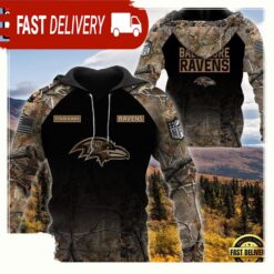 NFL Baltimore Ravens Custom NameHunting Camo Hoodie - available at - sportfansshop.com