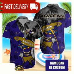 NFL Baltimore Ravens Retro Custom Hawaiian Shirts For Men Women - available at - sportfansshop.com