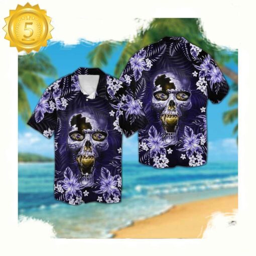 NFL Baltimore Ravens Skull Summer New Hawaii Shirt For Men Women - available at - sportfansshop.com