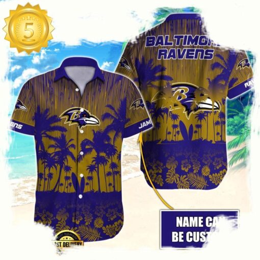 NFL Baltimore Ravens Vintage Style Custom Aloha Shirts For Men Women - available at - sportfansshop.com