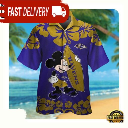 NFL Baltimore Ravens x Mickey Mouse Hawaii Shirt Summer Shirt For Men Women - available at - sportfansshop.com