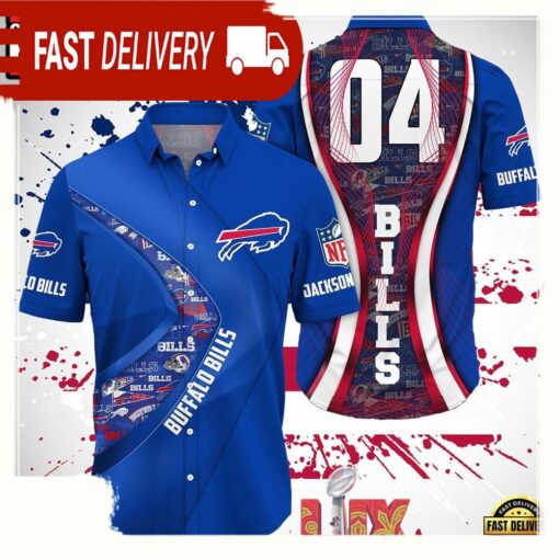 NFL Buffalo Bills Super Bowl LIX 2025 Custom Aloha Hawaiian Shirt - available at - sportfansshop.com