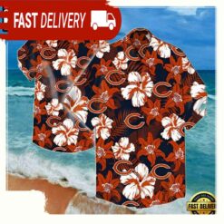 NFL Chicago Bears Flower Summer Hawaiian Shirt Summer - available at - sportfansshop.com