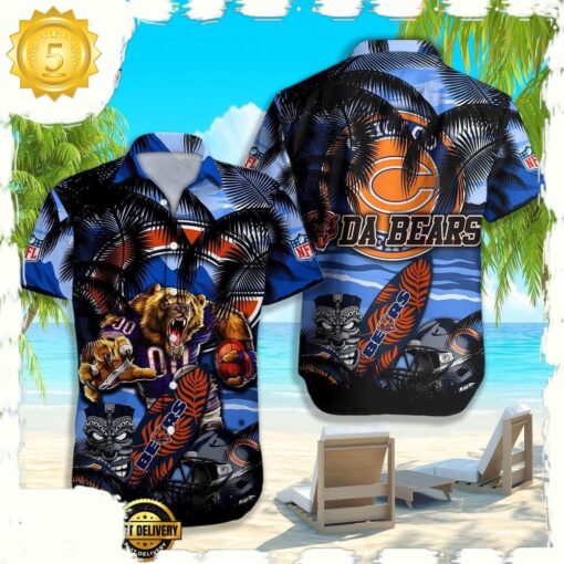 NFL Chicago Bears Hawaiian Shirt For Men Women - available at - sportfansshop.com