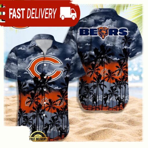 NFL Chicago Bears Retro Aloha Shirts For Men Women - available at - sportfansshop.com