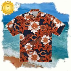 NFL Chicago Bears Summer Hawaiian Shirt Mens Lily Pattern - available at - sportfansshop.com