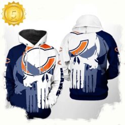 NFL Chicago Bears Team Skull 3D Printed Hoodie Shirt - available at - sportfansshop.com