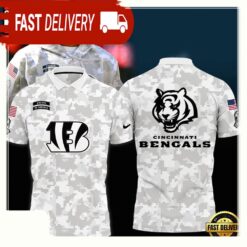 NFL Cincinnati Bengals Camo 2025 Salute to Service Polo Shirt - available at - sportfansshop.com