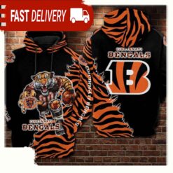 NFL Cincinnati Bengals Football Tiger 3D Printed Hoodie Shirt - available at - sportfansshop.com