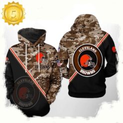 NFL Cleveland Browns Camo Team 3D Printed Hoodie Shirt - available at - sportfansshop.com