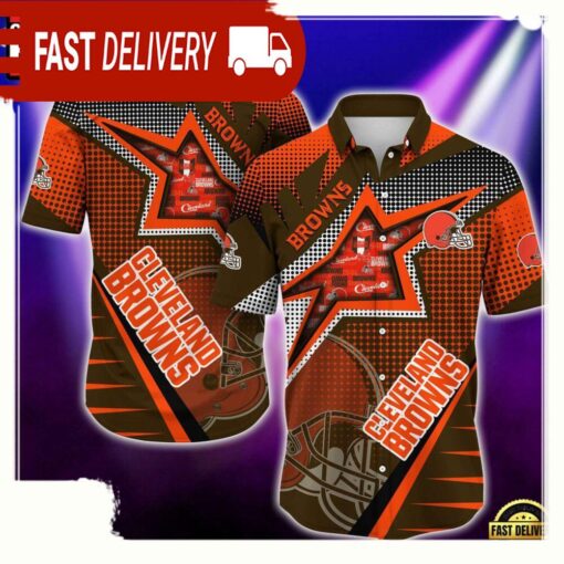 NFL Cleveland Browns Special Football Team New Design Hawaiian Shirt - available at - sportfansshop.com