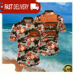 NFL Cleveland Browns Summer Hawaiian Shirt Cool Grandpa - available at - sportfansshop.com