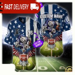 NFL Custom Name And Number Indianapolis Colts Mascot US Flag Baseball Jersey Shirt - available at - sportfansshop.com