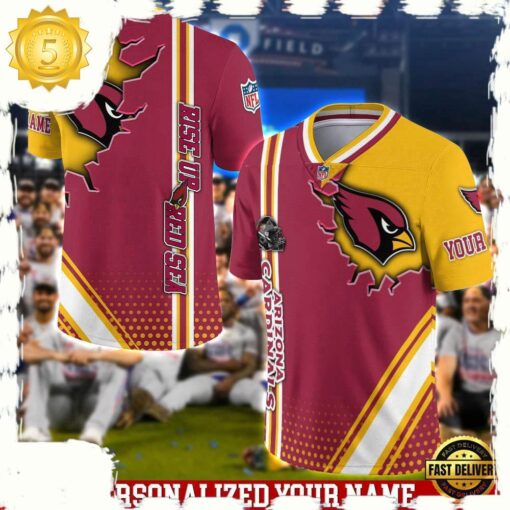 NFL Custom Name Arizona Cardinals Team Logo Football Jersey - available at - sportfansshop.com