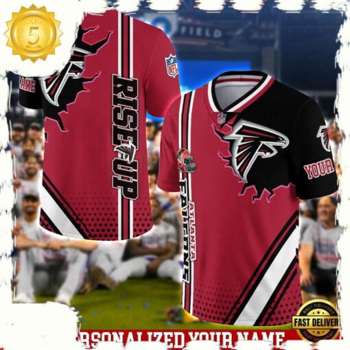 NFL Custom Name Atlanta Falcons Team Logo Football Jersey - available at - sportfansshop.com