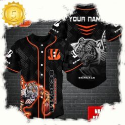 NFL Custom Name Cincinnati Bengals Mascot Baseball Jersey - available at - sportfansshop.com