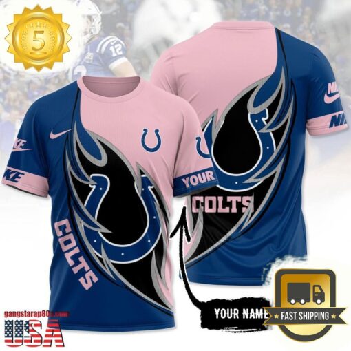 NFL Custom Name Indianapolis Colts All Over Print T Shirt - available at - sportfansshop.com