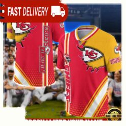 NFL Custom Name Kansas City Chiefs Team Logo Football Jersey - available at - sportfansshop.com