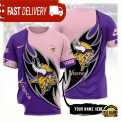 NFL Custom Name Minnesota Vikings All Over Print T Shirt - available at - sportfansshop.com