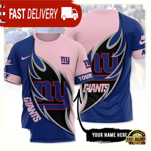 NFL Custom Name New York Giants All Over Print T Shirt - available at - sportfansshop.com