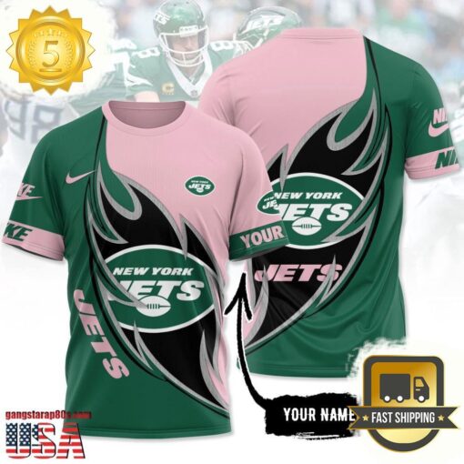 NFL Custom Name New York Jets All Over Print T Shirt - available at - sportfansshop.com