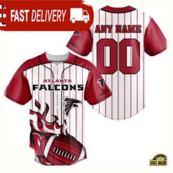 NFL Custom Name Number Atlanta Falcons Baseball Jersey Shirt - available at - sportfansshop.com