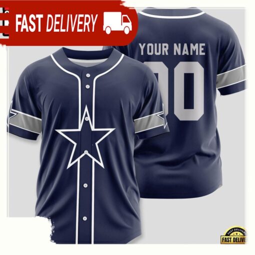 NFL Custom Name Number Dallas Cowboys Sport Baseball Jersey Shirt - available at - sportfansshop.com