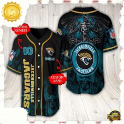 NFL Custom Name Number Jacksonville Jaguars Baseball Jersey - available at - sportfansshop.com