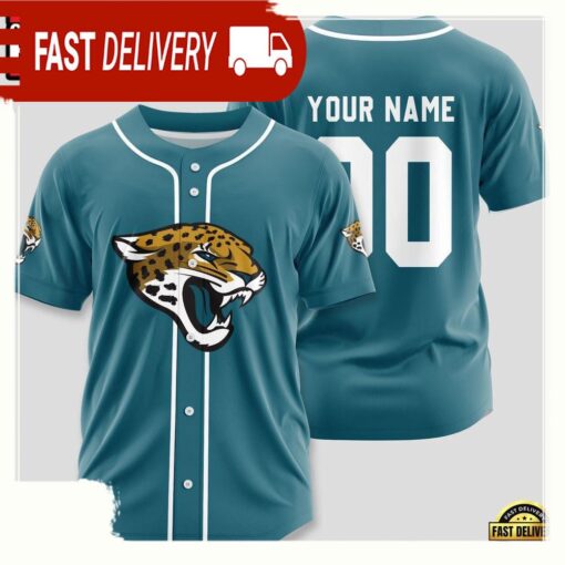 NFL Custom Name Number Jacksonville Jaguars Sport Baseball Jersey Shirt - available at - sportfansshop.com